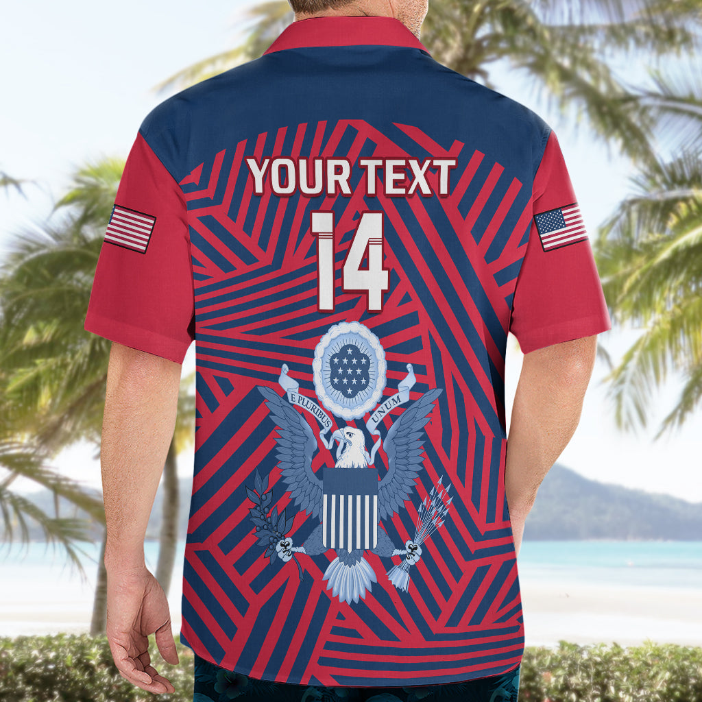 Personalised United States Rugby Hawaiian Shirt USA Go Eagles Pacific 2023 - Vibe Hoodie Shop