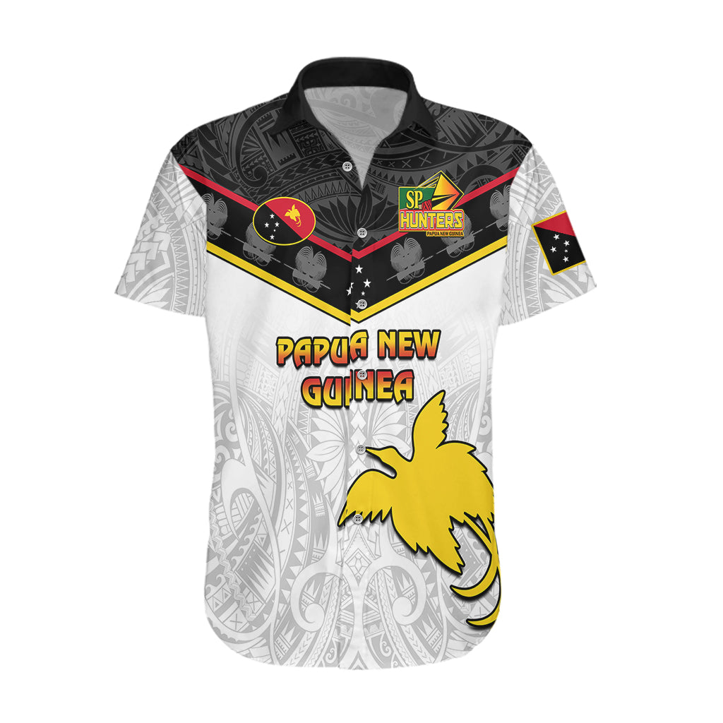 Papua New Guinea Rugby Hawaiian Shirt PNG Hunters Polynesian Red - Vibe Hoodie Shop