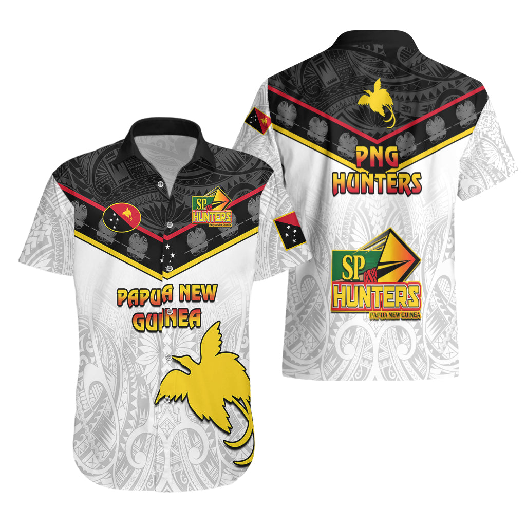 Papua New Guinea Rugby Hawaiian Shirt PNG Hunters Polynesian Red - Vibe Hoodie Shop