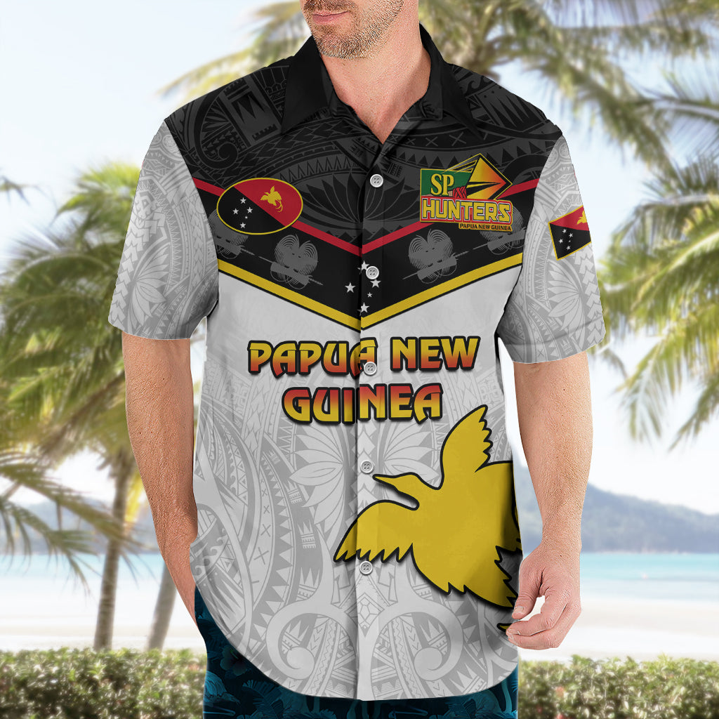 Papua New Guinea Rugby Hawaiian Shirt PNG Hunters Polynesian Red - Vibe Hoodie Shop