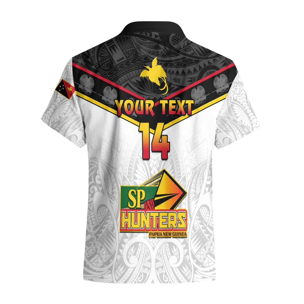 Personalised Papua New Guinea Rugby Hawaiian Shirt PNG Hunters Polynesian Red - Vibe Hoodie Shop