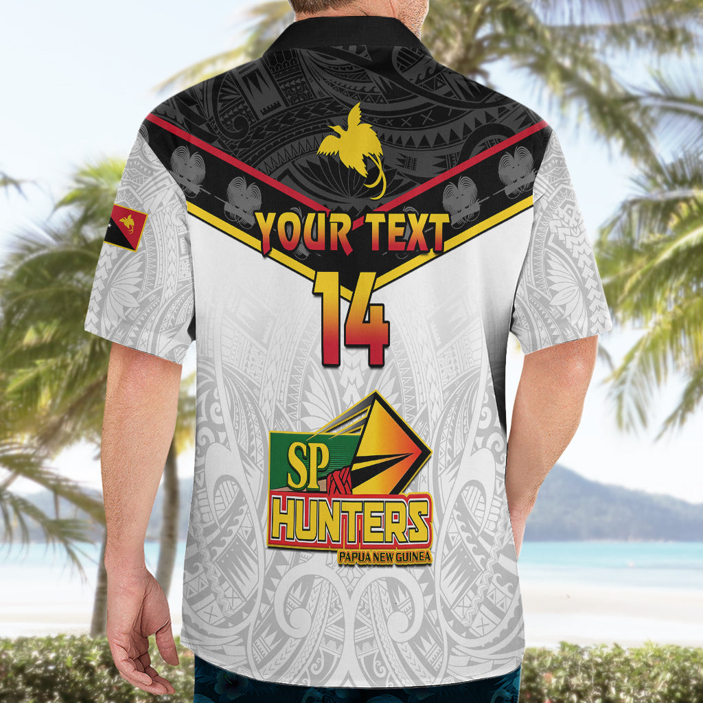 Personalised Papua New Guinea Rugby Hawaiian Shirt PNG Hunters Polynesian Red - Vibe Hoodie Shop
