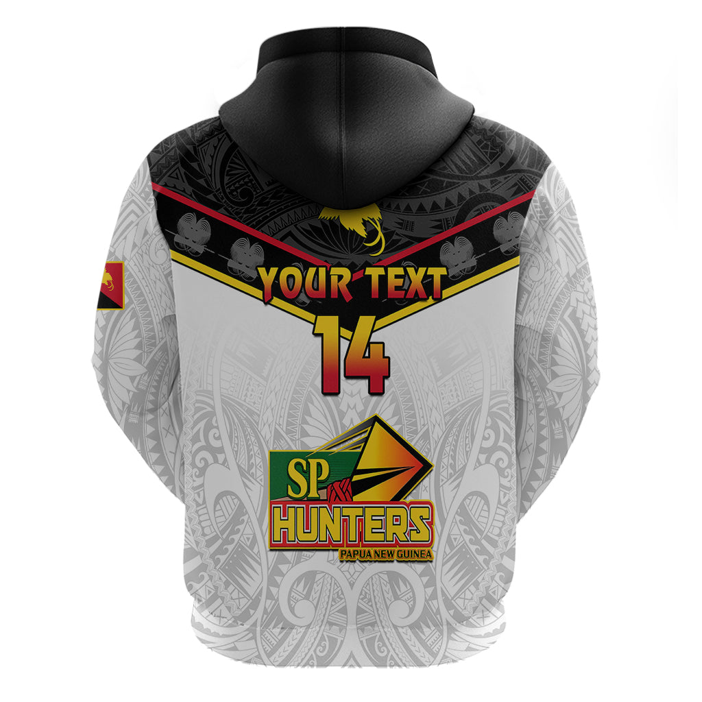 Personalised Papua New Guinea Rugby Hoodie PNG Hunters Polynesian Red - Vibe Hoodie Shop