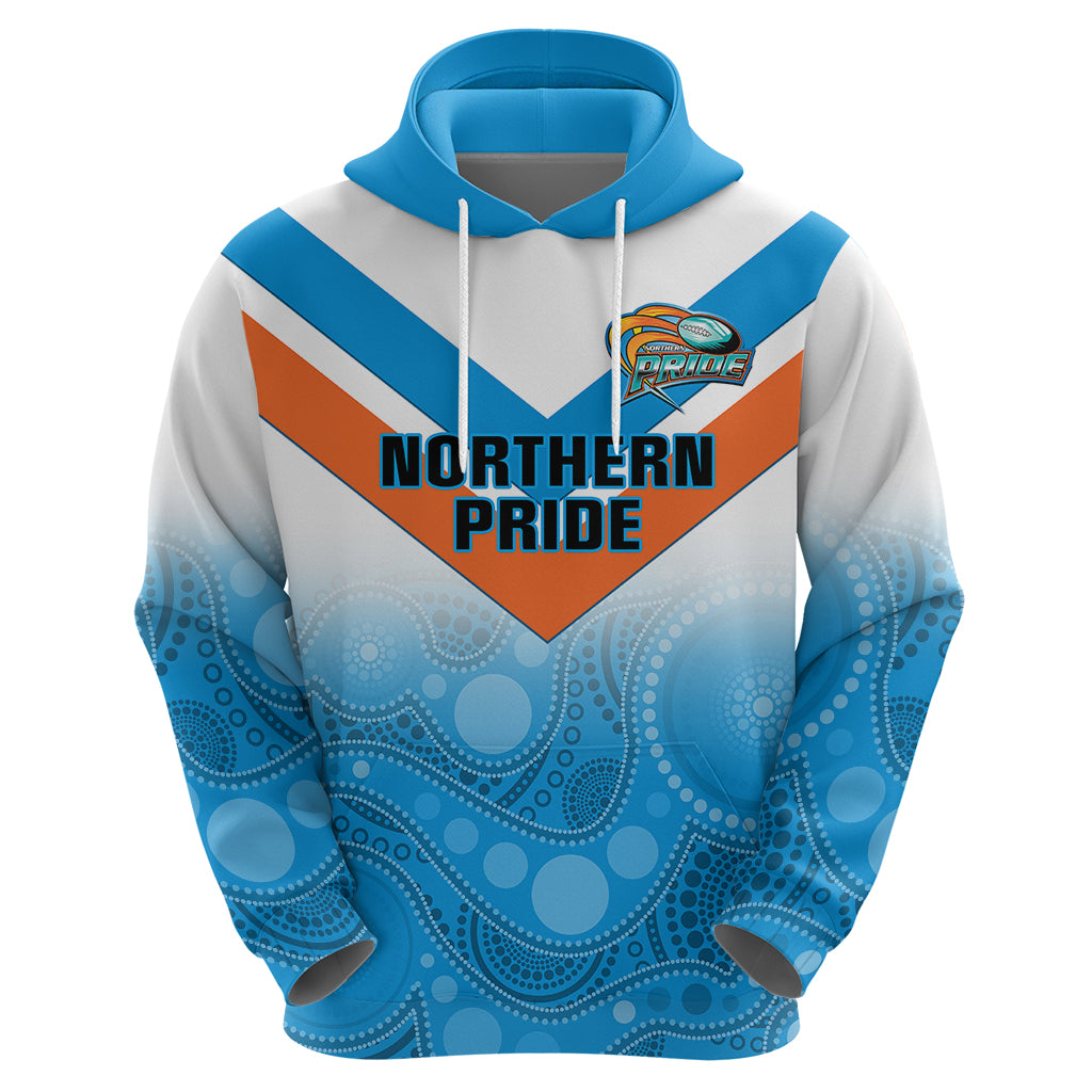 Personalised Australia Rugby Hoodie Queensland Northern Pride Indigenous Art - Vibe Hoodie Shop