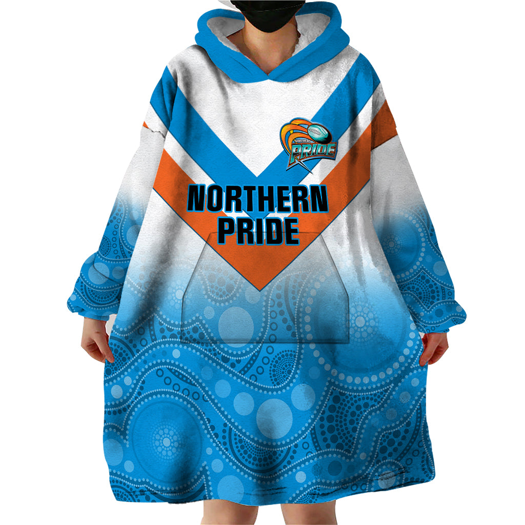 Personalised Australia Rugby Wearable Blanket Hoodie Queensland Northern Pride Indigenous Art - Vibe Hoodie Shop