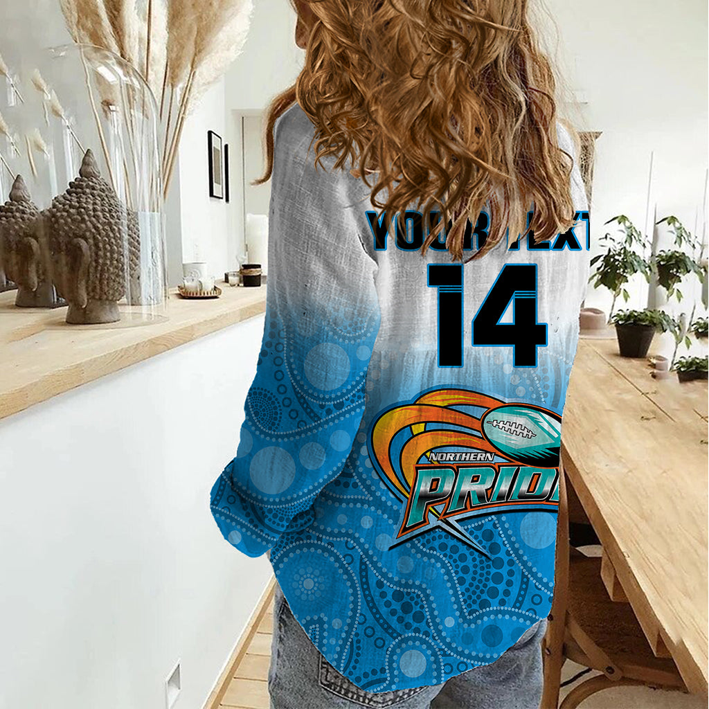 Personalised Australia Rugby Women Casual Shirt Queensland Northern Pride Indigenous Art - Vibe Hoodie Shop