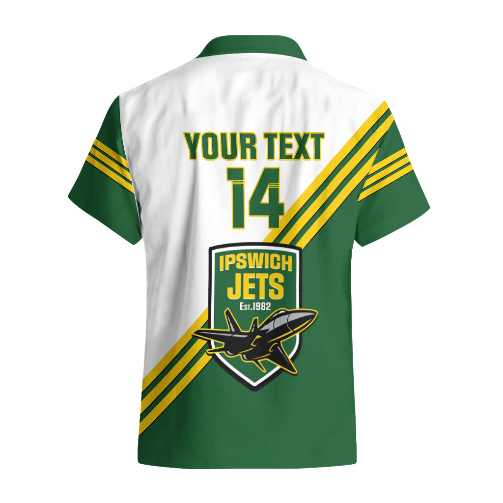 Personalised Australia Rugby Hawaiian Shirt Ipswich Jets Est 1982 Sporty Style - Vibe Hoodie Shop
