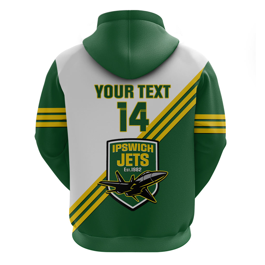 Personalised Australia Rugby Hoodie Ipswich Jets Est 1982 Sporty Style - Vibe Hoodie Shop