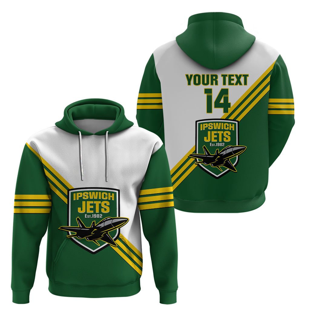 Personalised Australia Rugby Hoodie Ipswich Jets Est 1982 Sporty Style - Vibe Hoodie Shop