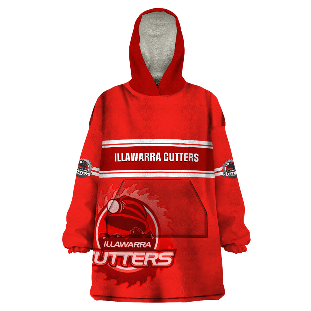 Personalised Australia Rugby Wearable Blanket Hoodie Illawarra Cutters Sporty Style - Vibe Hoodie Shop