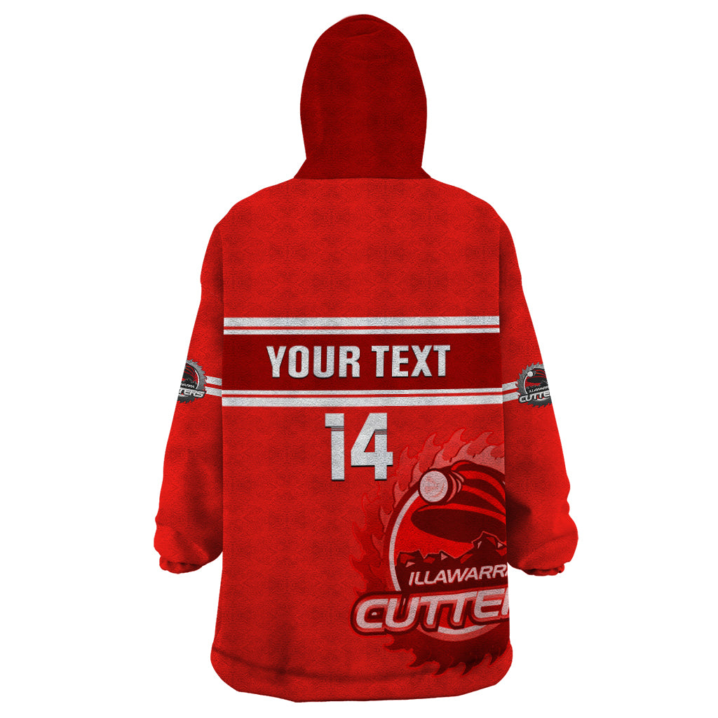 Personalised Australia Rugby Wearable Blanket Hoodie Illawarra Cutters Sporty Style - Vibe Hoodie Shop