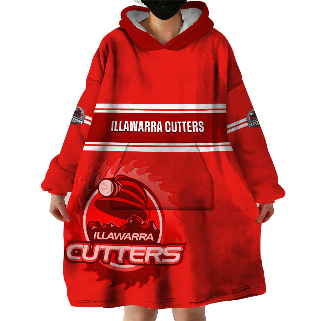 Personalised Australia Rugby Wearable Blanket Hoodie Illawarra Cutters Sporty Style - Vibe Hoodie Shop