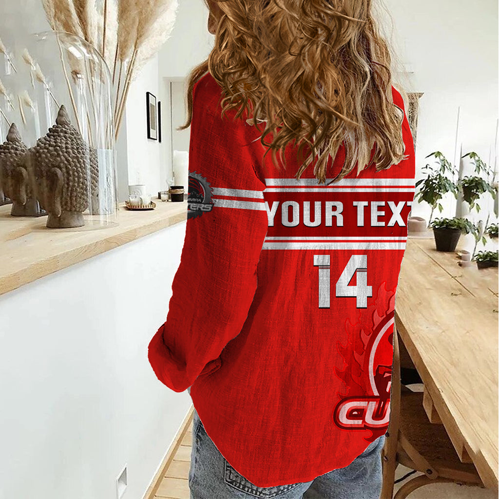 Personalised Australia Rugby Women Casual Shirt Illawarra Cutters Sporty Style - Vibe Hoodie Shop