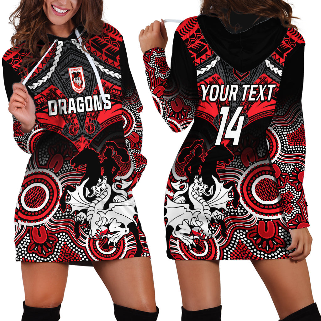 personalised-dragons-rugby-hoodie-dress-saints-1998-aboriginal-mix-polynesian-pattern