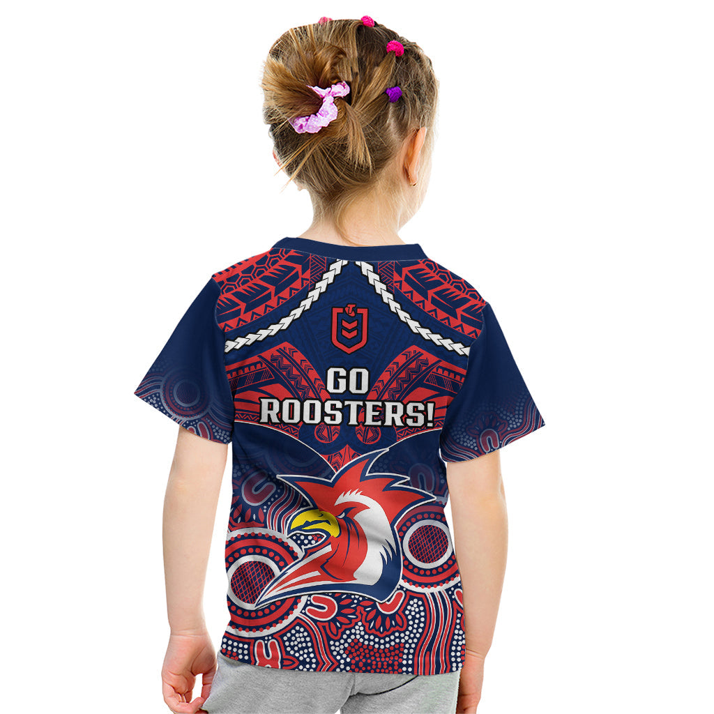 roosters-rugby-kid-t-shirt-tricolours-1908-aboriginal-mix-polynesian-pattern