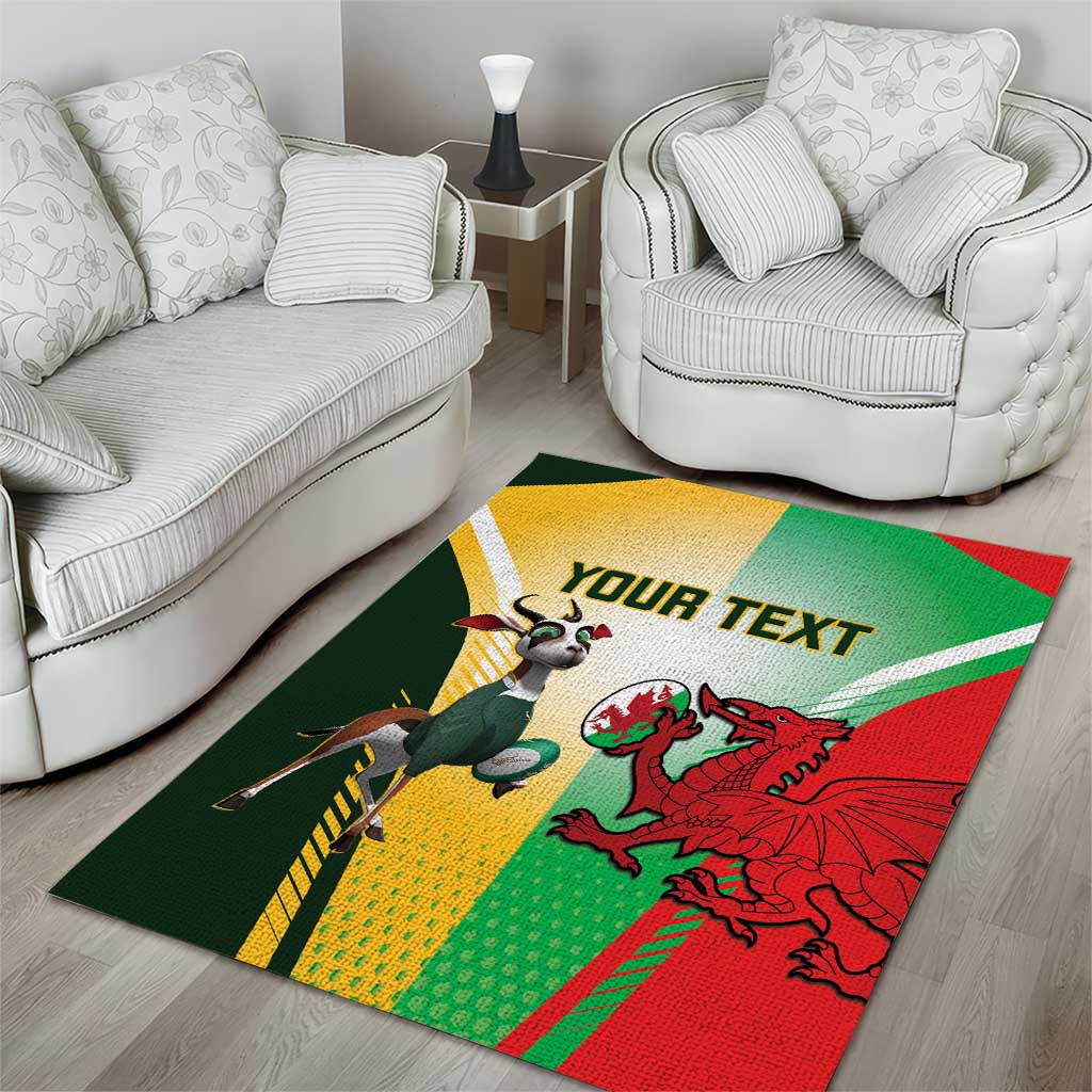 Custom South Africa And Wales Rugby Area Rug Springboks Welsh Mascots Dynamic Version - Vibe Hoodie Shop