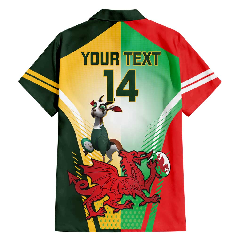 Custom South Africa And Wales Rugby Hawaiian Shirt Springboks Welsh Mascots Dynamic Version - Vibe Hoodie Shop