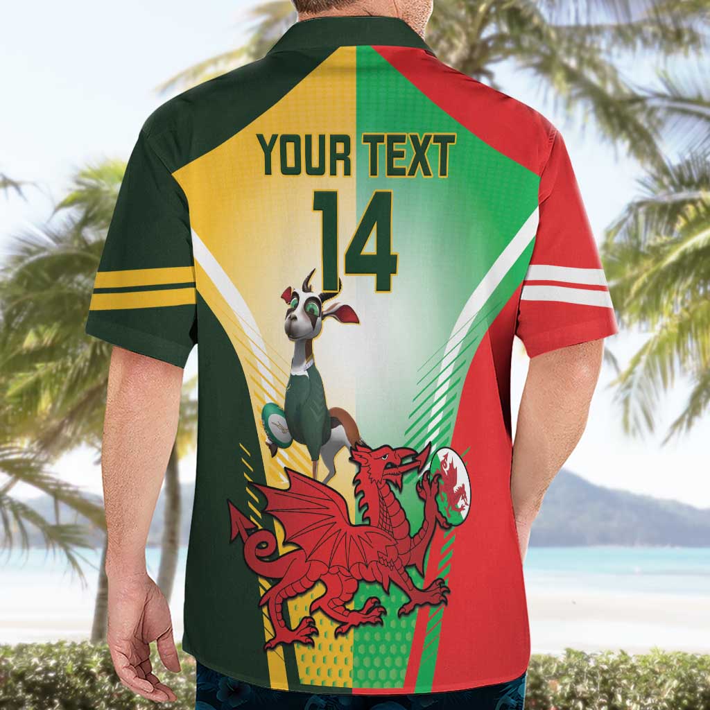 Custom South Africa And Wales Rugby Hawaiian Shirt Springboks Welsh Mascots Dynamic Version - Vibe Hoodie Shop