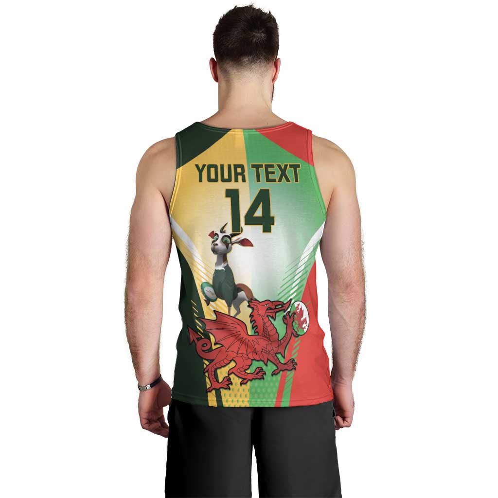 Custom South Africa And Wales Rugby Men Tank Top Springboks Welsh Mascots Dynamic Version - Vibe Hoodie Shop
