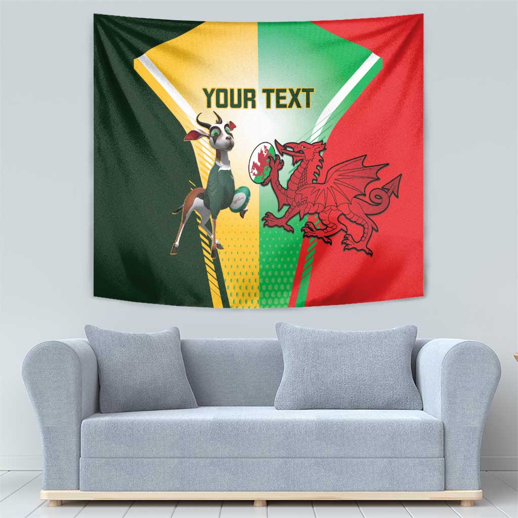 Custom South Africa And Wales Rugby Tapestry Springboks Welsh Mascots Dynamic Version - Vibe Hoodie Shop