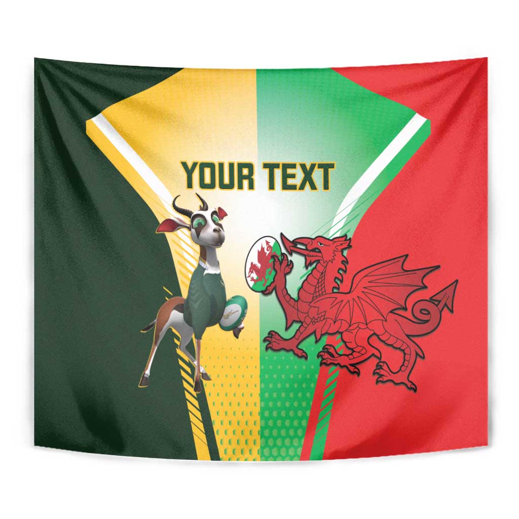 Custom South Africa And Wales Rugby Tapestry Springboks Welsh Mascots Dynamic Version - Vibe Hoodie Shop