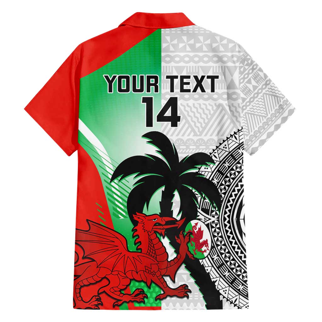 Custom Fiji And Wales Rugby Hawaiian Shirt Fijian Tapa Welsh Mascots Dynamic Version - Vibe Hoodie Shop