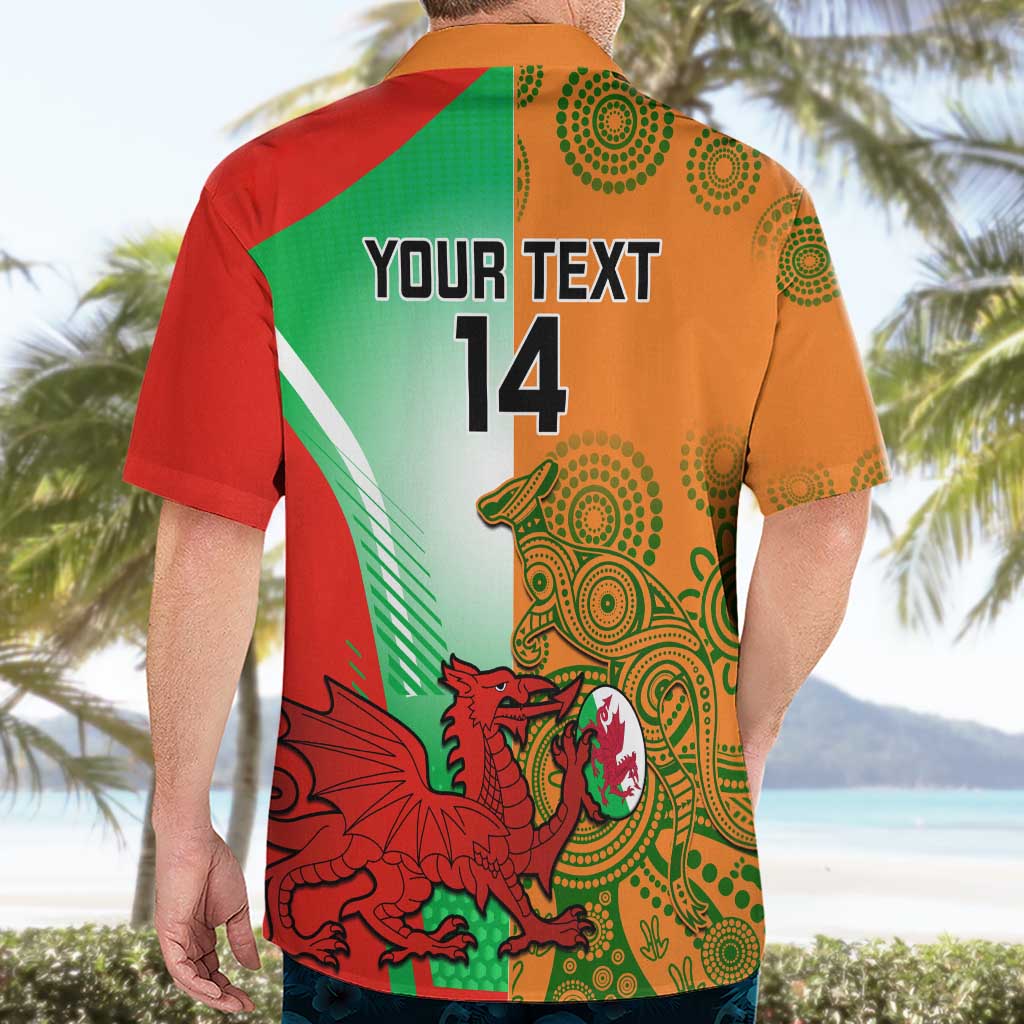 Custom Australia And Wales Rugby Hawaiian Shirt Wallabies Welsh Mascots Dynamic Version - Vibe Hoodie Shop