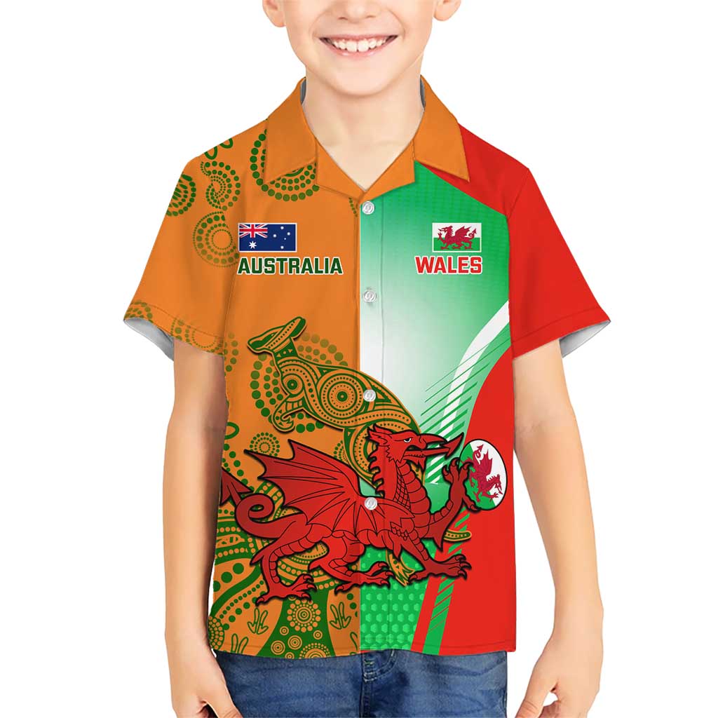 Custom Australia And Wales Rugby Hawaiian Shirt Wallabies Welsh Mascots Dynamic Version - Vibe Hoodie Shop