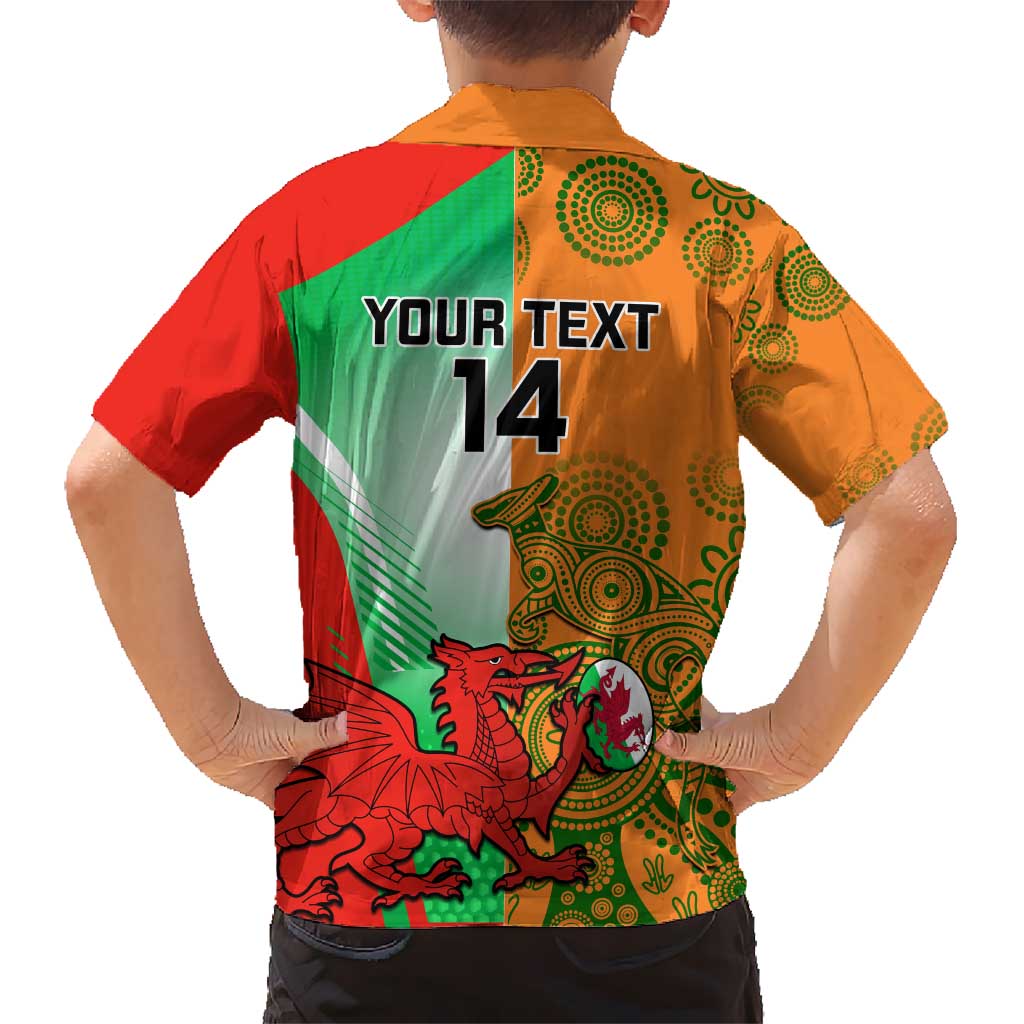 Custom Australia And Wales Rugby Hawaiian Shirt Wallabies Welsh Mascots Dynamic Version - Vibe Hoodie Shop