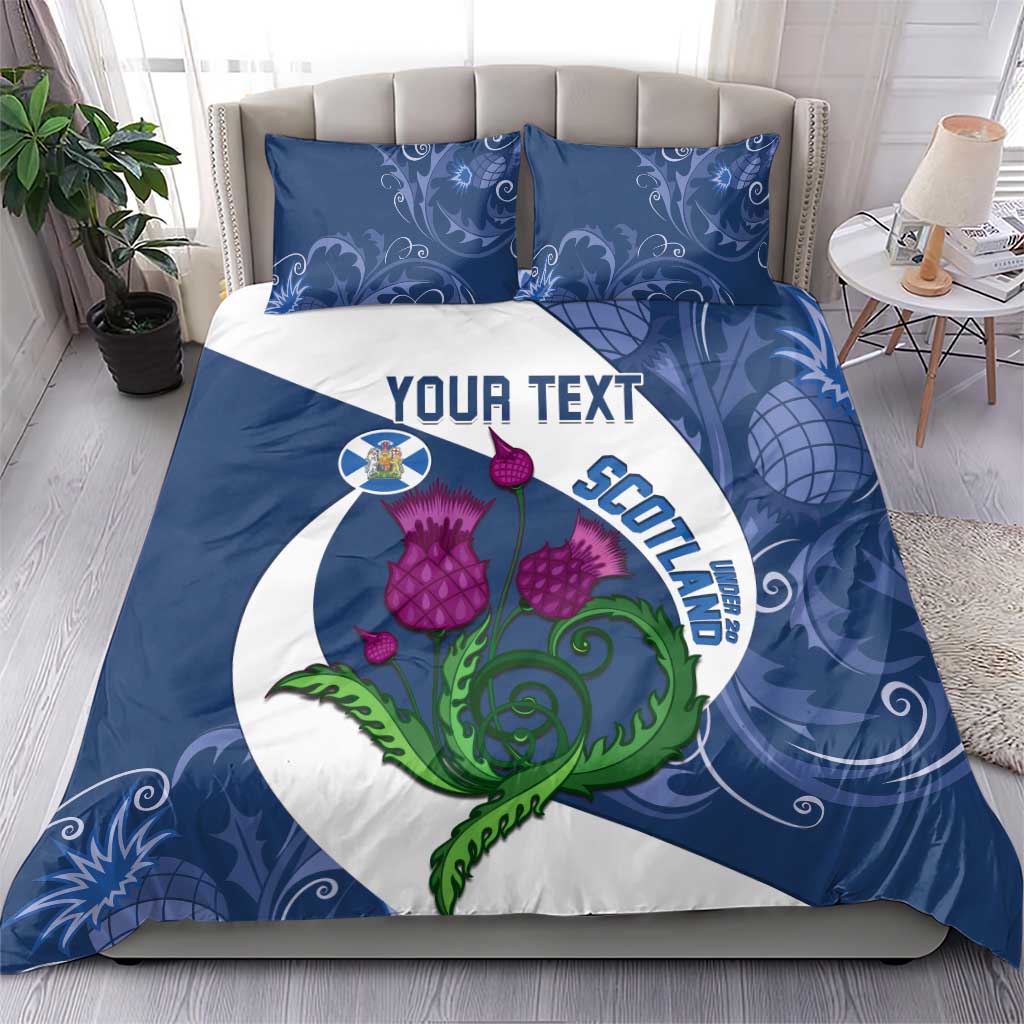 Custom Scotland Rugby Bedding Set 2024 Go Champions Scottish Thistles - Vibe Hoodie Shop