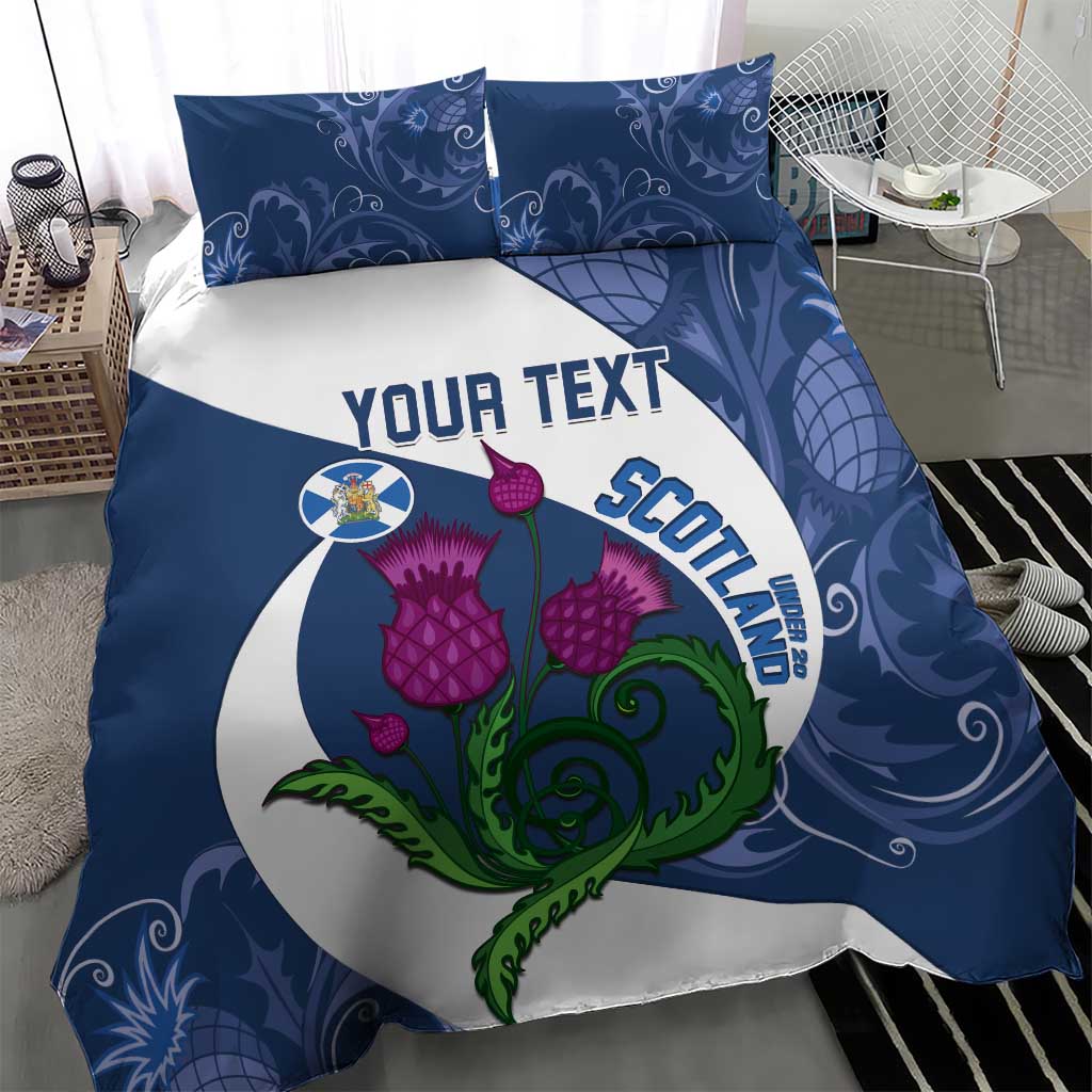 Custom Scotland Rugby Bedding Set 2024 Go Champions Scottish Thistles - Vibe Hoodie Shop