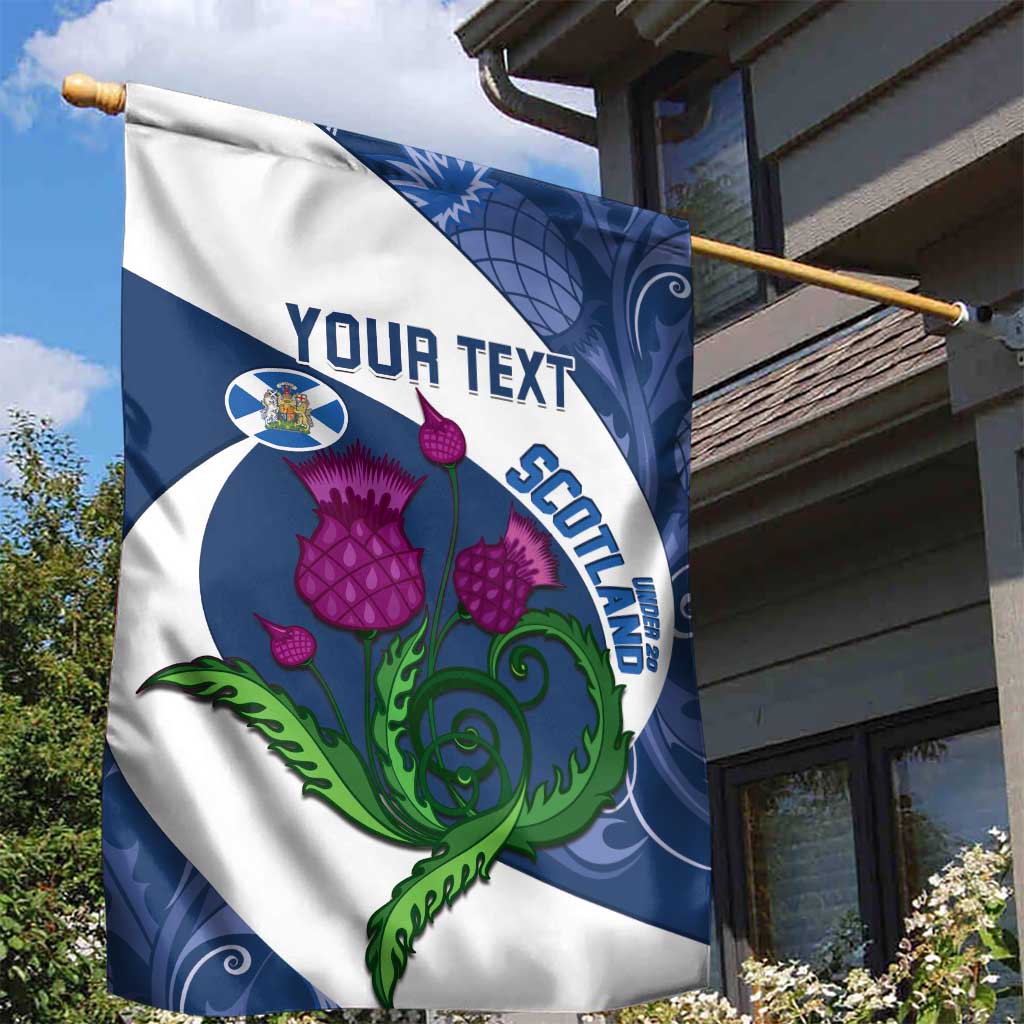 Custom Scotland Rugby Garden Flag 2024 Go Champions Scottish Thistles - Vibe Hoodie Shop