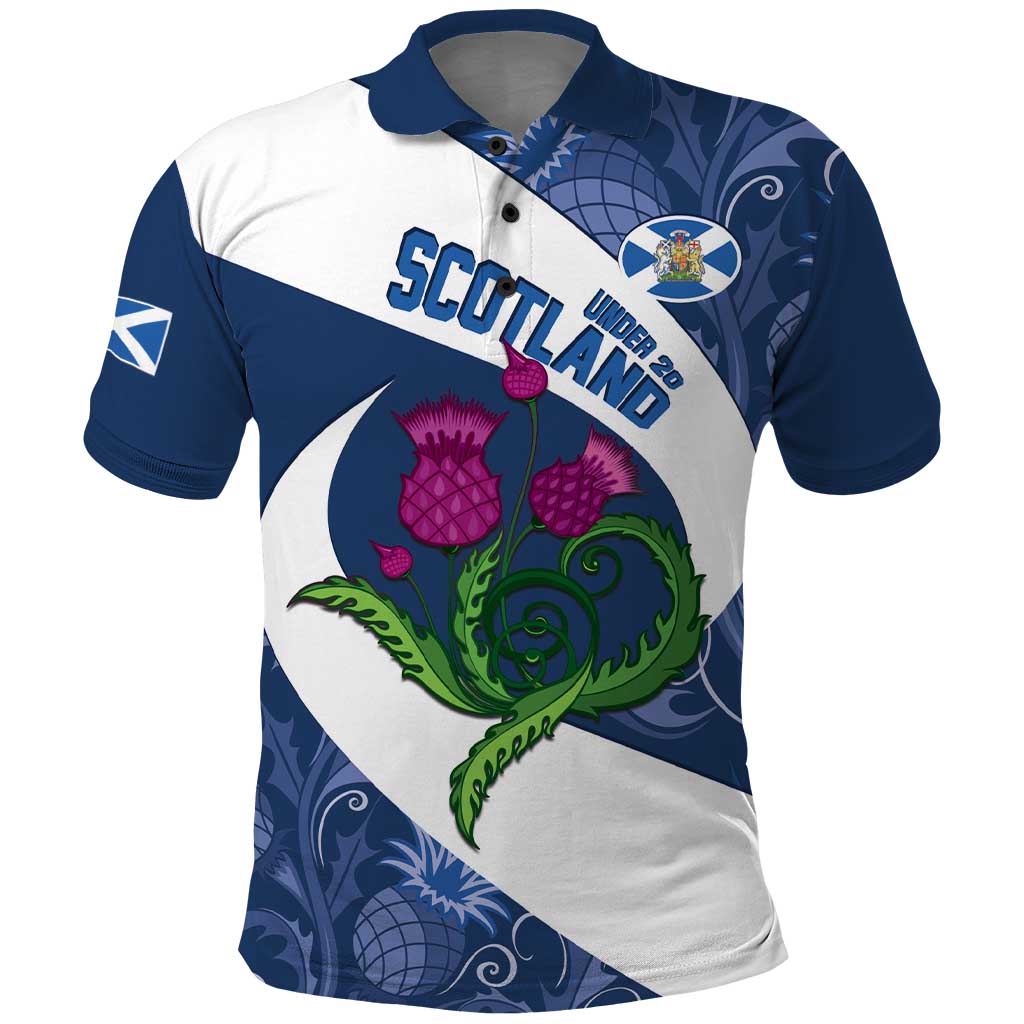 Custom Scotland Rugby Polo Shirt 2024 Go Champions Scottish Thistles - Vibe Hoodie Shop