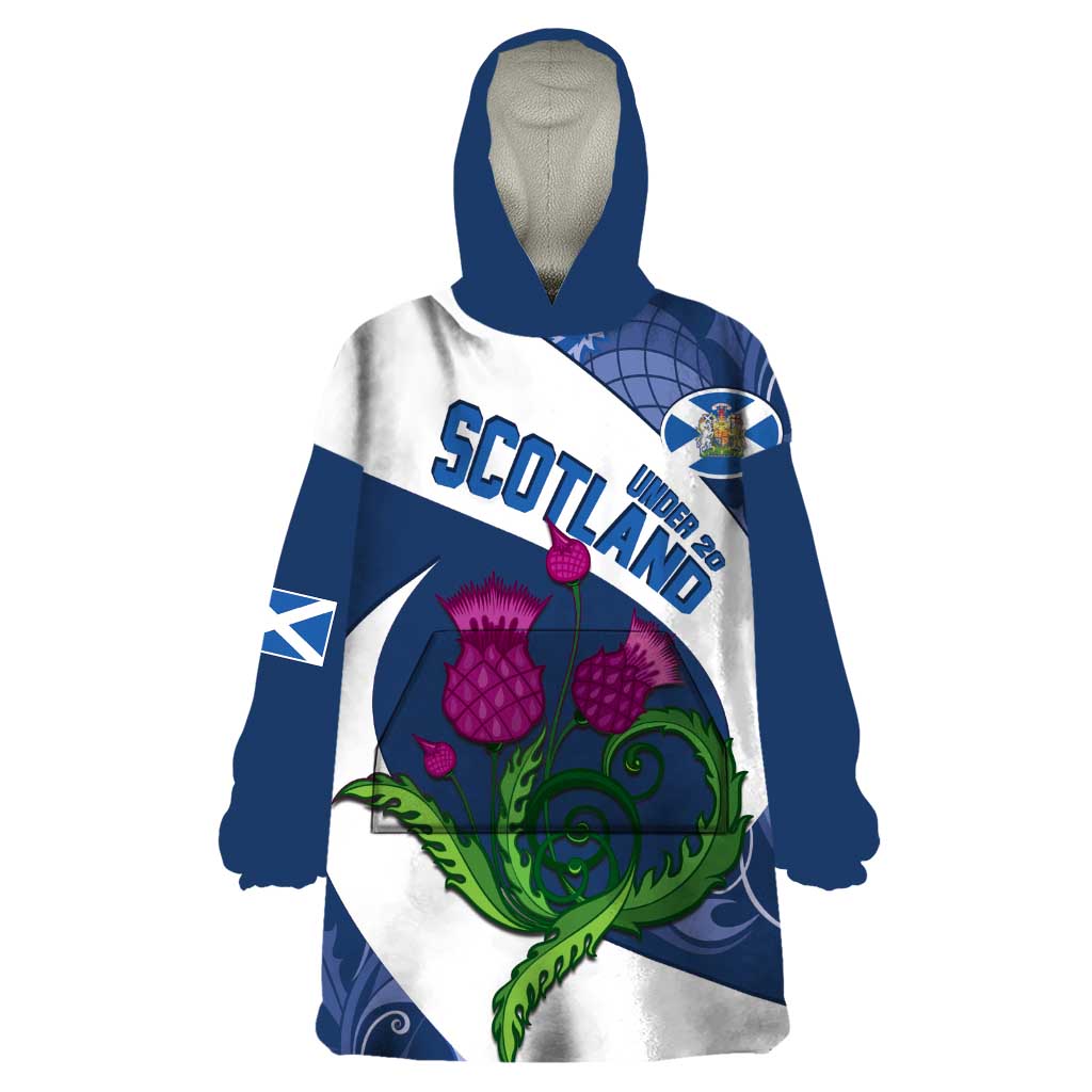 Custom Scotland Rugby Wearable Blanket Hoodie 2024 Go Champions Scottish Thistles - Vibe Hoodie Shop