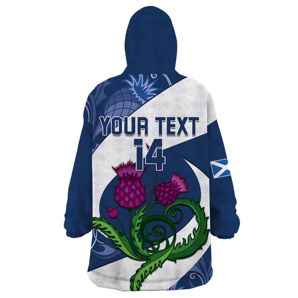 Custom Scotland Rugby Wearable Blanket Hoodie 2024 Go Champions Scottish Thistles - Vibe Hoodie Shop