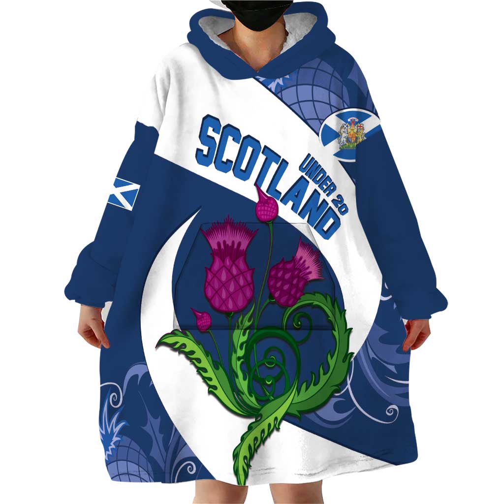 Custom Scotland Rugby Wearable Blanket Hoodie 2024 Go Champions Scottish Thistles - Vibe Hoodie Shop