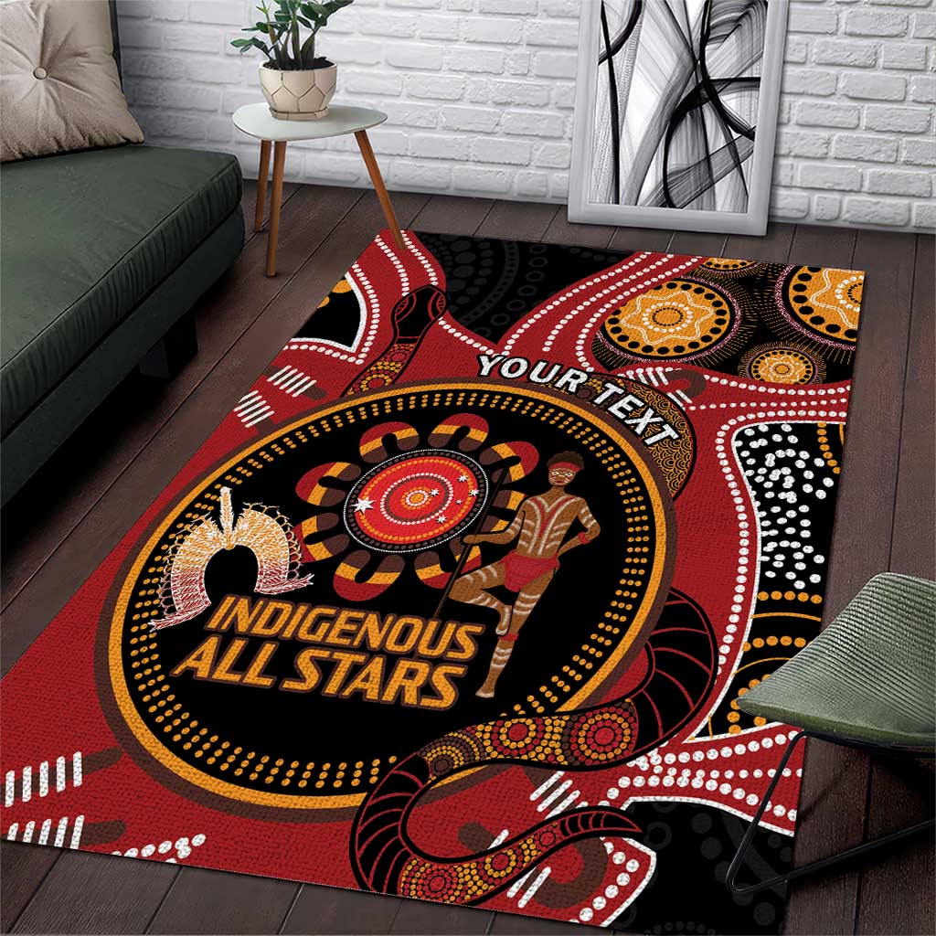 Custom Australia Indigenous Rugby Area Rug 2024 Aboriginal All Stars - Vibe Hoodie Shop