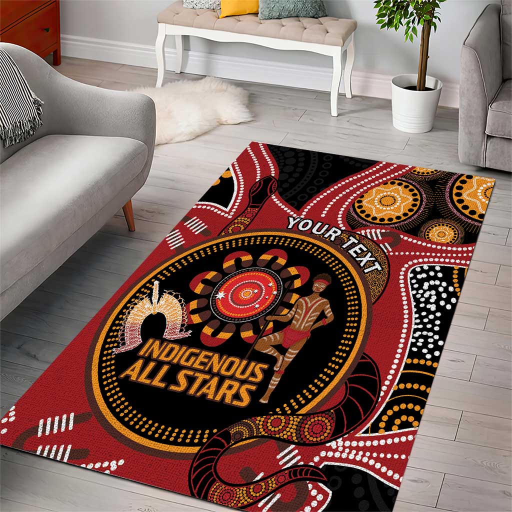 Custom Australia Indigenous Rugby Area Rug 2024 Aboriginal All Stars - Vibe Hoodie Shop