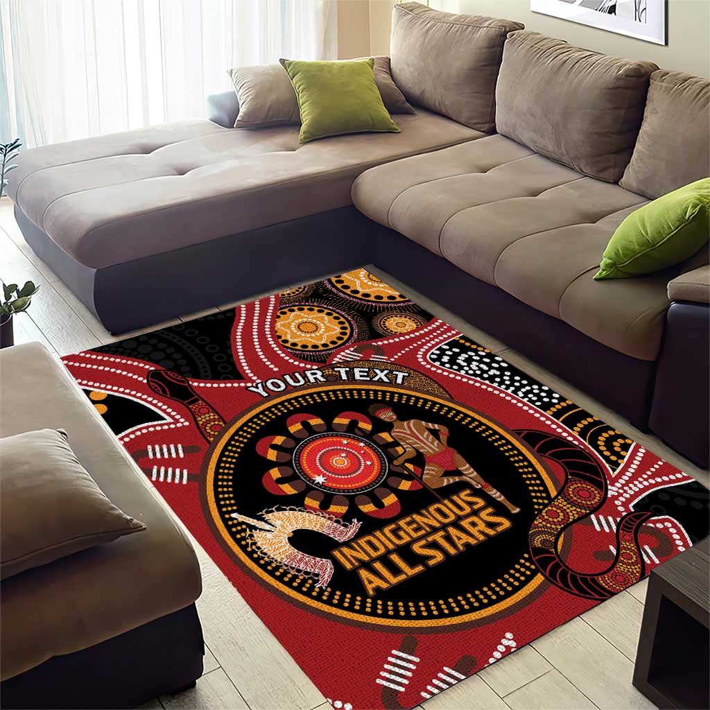 Custom Australia Indigenous Rugby Area Rug 2024 Aboriginal All Stars - Vibe Hoodie Shop