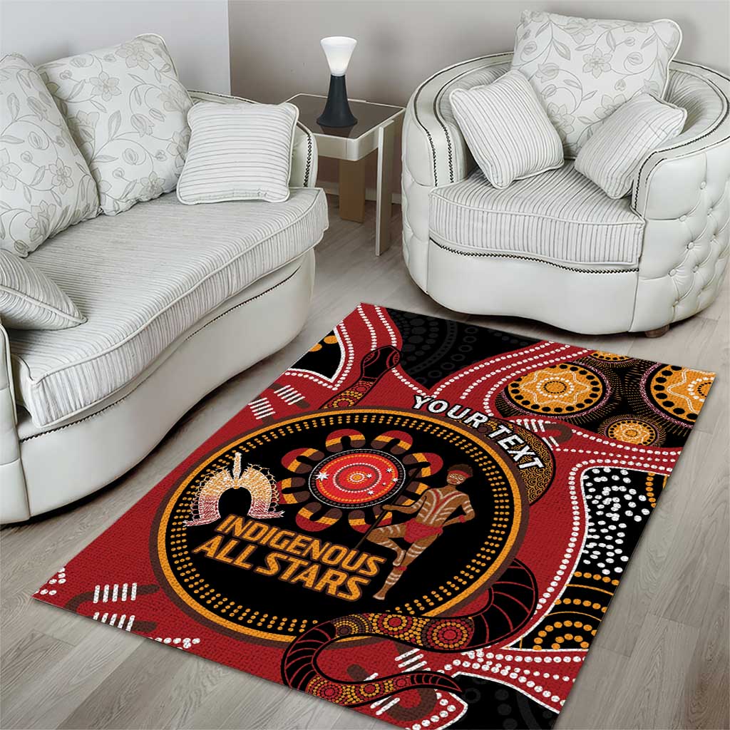 Custom Australia Indigenous Rugby Area Rug 2024 Aboriginal All Stars - Vibe Hoodie Shop