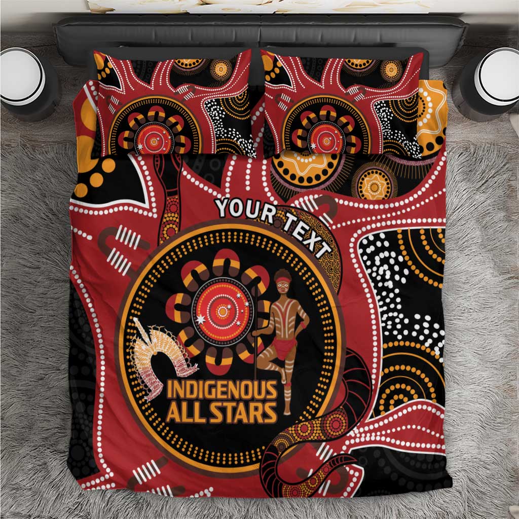 Custom Australia Indigenous Rugby Bedding Set 2024 Aboriginal All Stars - Vibe Hoodie Shop