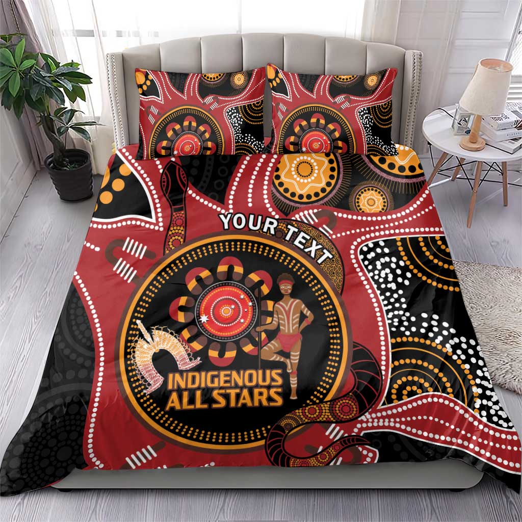 Custom Australia Indigenous Rugby Bedding Set 2024 Aboriginal All Stars - Vibe Hoodie Shop