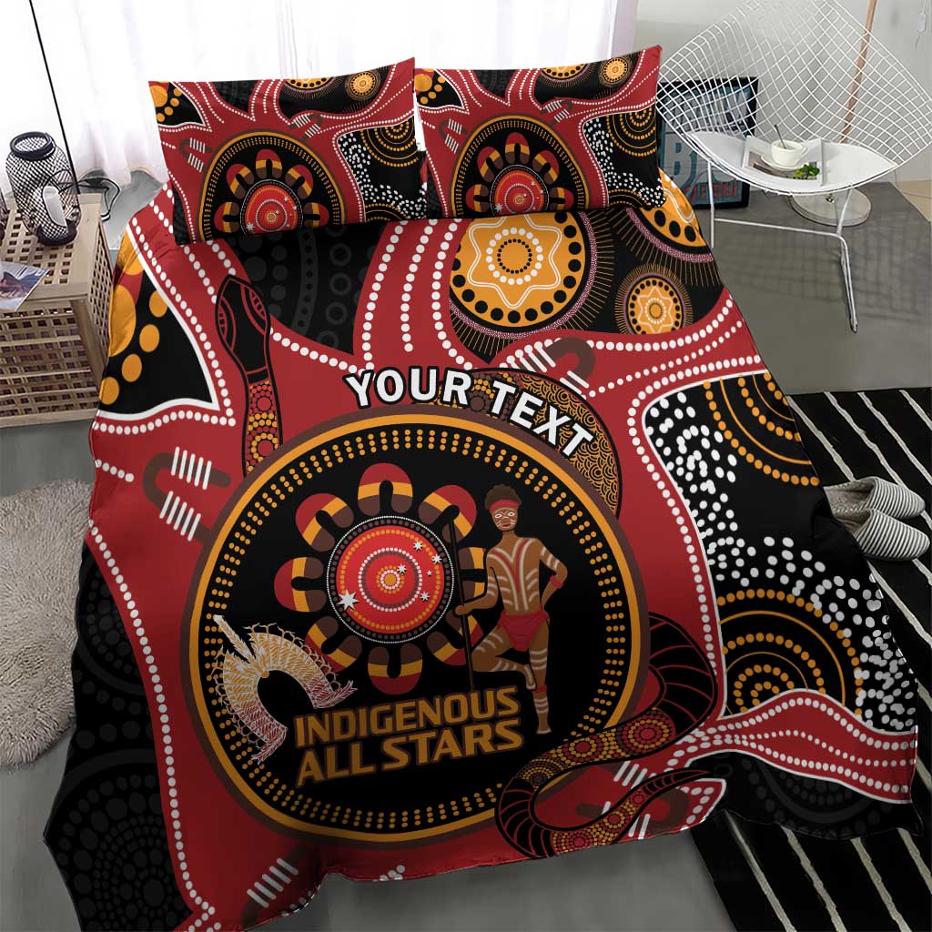 Custom Australia Indigenous Rugby Bedding Set 2024 Aboriginal All Stars - Vibe Hoodie Shop