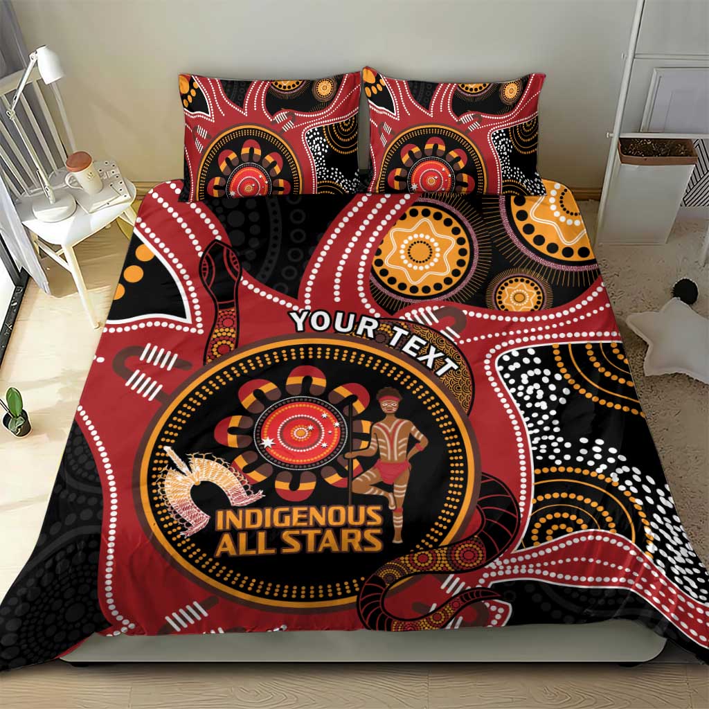 Custom Australia Indigenous Rugby Bedding Set 2024 Aboriginal All Stars - Vibe Hoodie Shop