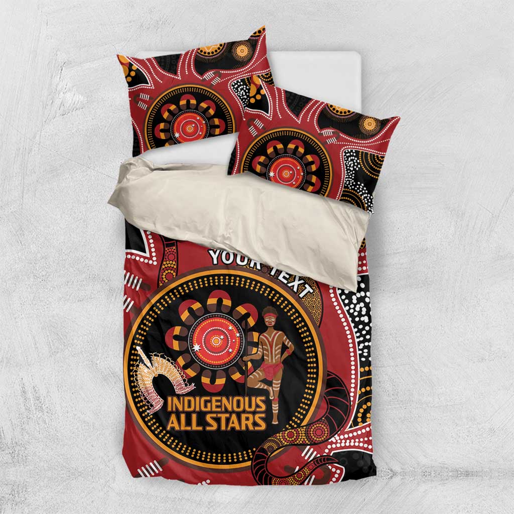 Custom Australia Indigenous Rugby Bedding Set 2024 Aboriginal All Stars - Vibe Hoodie Shop