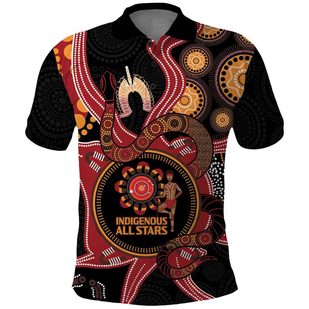 Custom Australia Indigenous Rugby Polo Shirt 2024 Aboriginal All Stars - Vibe Hoodie Shop