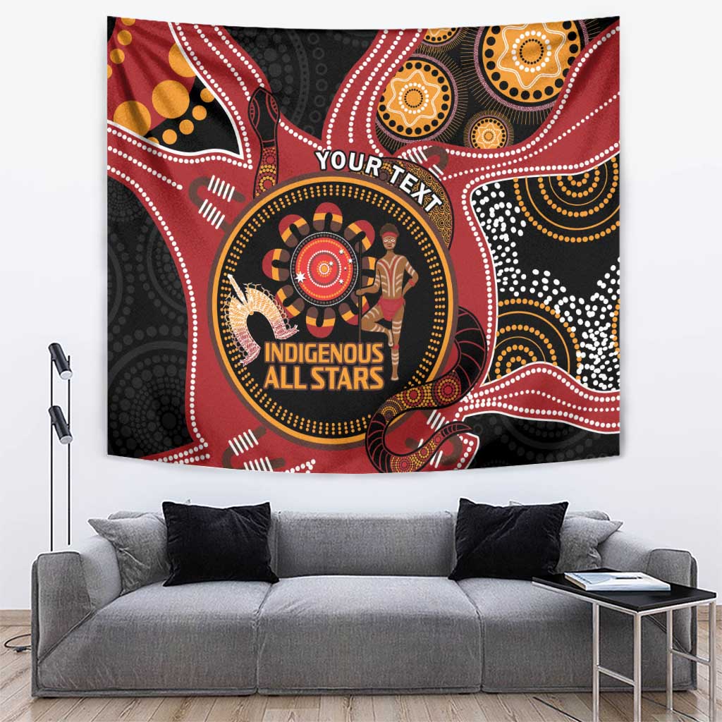 Custom Australia Indigenous Rugby Tapestry 2024 Aboriginal All Stars - Vibe Hoodie Shop