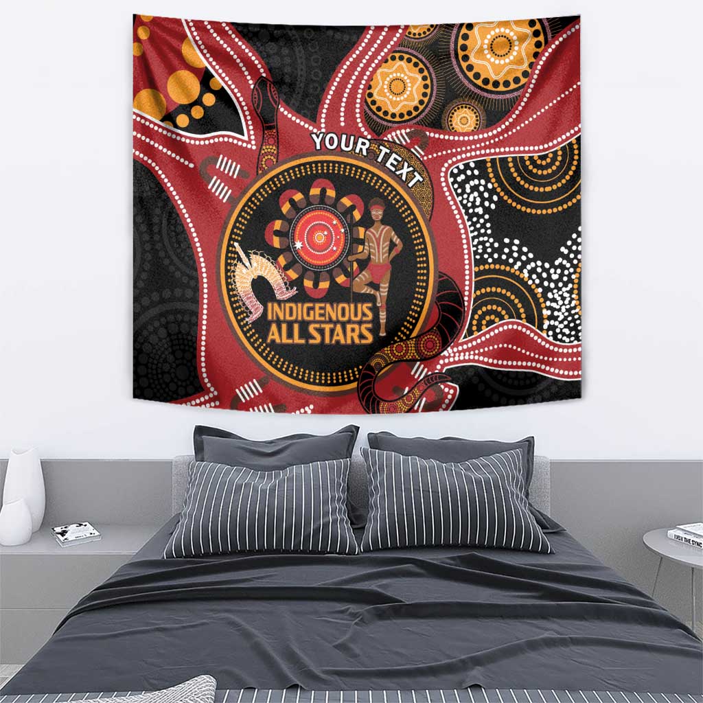 Custom Australia Indigenous Rugby Tapestry 2024 Aboriginal All Stars - Vibe Hoodie Shop