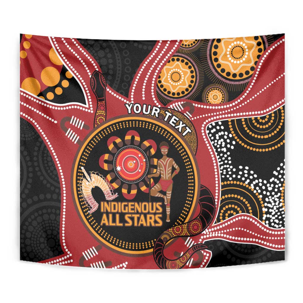 Custom Australia Indigenous Rugby Tapestry 2024 Aboriginal All Stars - Vibe Hoodie Shop