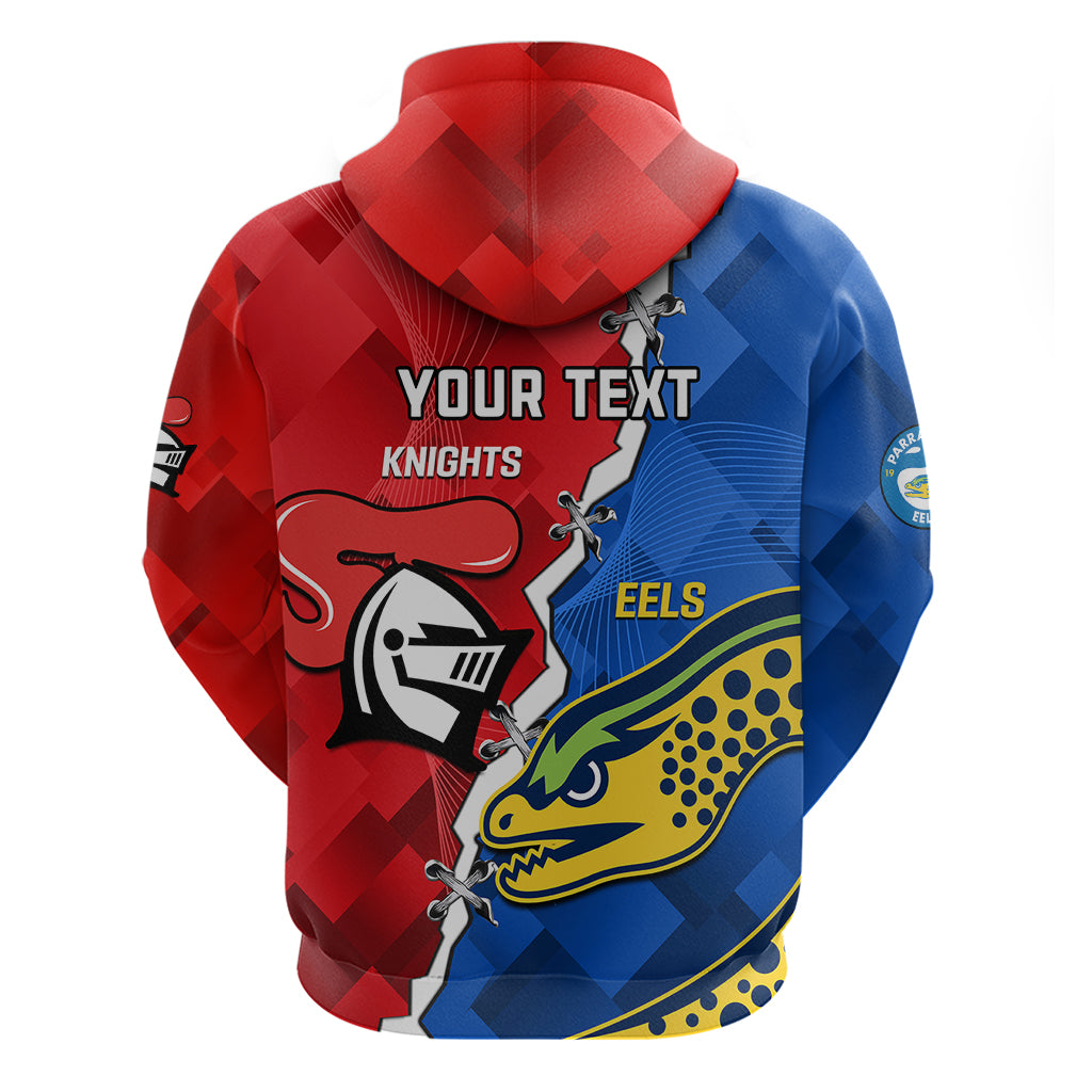 Personalised Eels and Knights Rugby Hoodie 2023 Sporty Version - Vibe Hoodie Shop